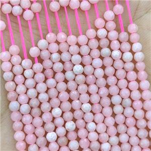 Natural Chinese Pink Opal Beads Faceted Round, approx 3mm [GB21336]