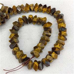 Natural Tiger Eye Stone Beads Faceted Square, approx 12mm [GB21345]