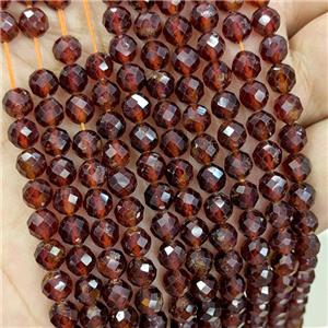 Natural Garnet Beads Red Faceted Round, approx 6mm [GB21361]