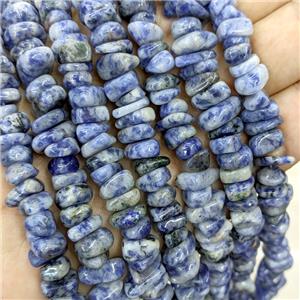 Natural Blue Dalmatian Jasper Beads Chips Freeform, approx 7-11mm [GB21402]