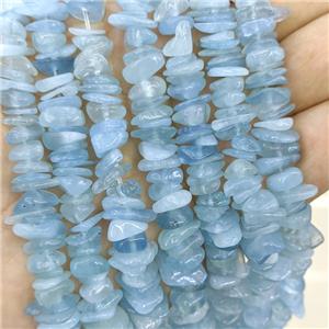 Natural Blue Aquamarine Chips Beads Freeform, approx 7-11mm [GB21411]