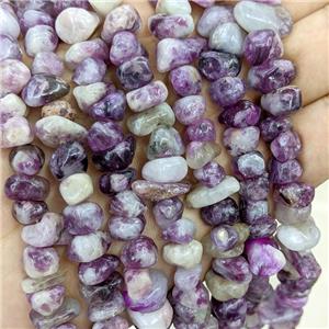 Natural Purple Lepidolite Chip Beads Freeform, approx 7-11mm [GB21418]