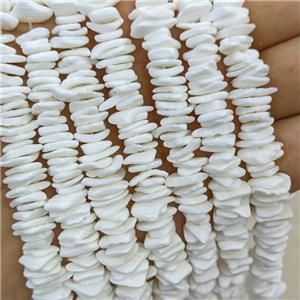 Natural White Shell Chips Beads Freeform, approx 7-11mm [GB21440]