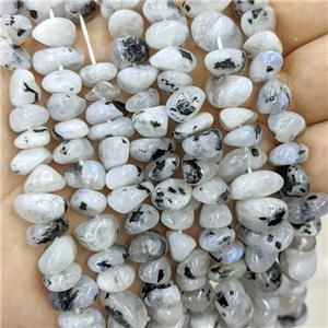 Natural White Moonstone Beads Chips Freeform, approx 7-11mm [GB21445]