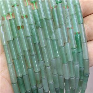 Natural Green Aventurine Tube Beads, approx 4x13mm [GB21483]
