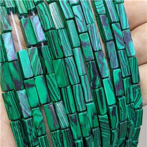 Synthetic Malachite Cuboid Beads Green, approx 4x13mm [GB21504]