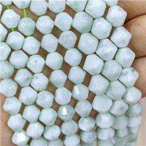 Natural Snowflake Angelite Beads Green Bicone, approx 10mm [GB21562-10MM]