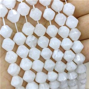 Natural White Moonstone Beads Bicone, approx 10mm [GB21563]