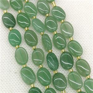 Natural Green Aventurine Oval Beads, approx 10-14mm [GB21601]