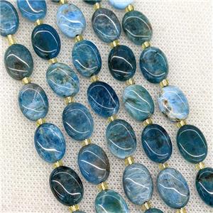 Natural Blue Apatite Oval Beads, approx 10-14mm [GB21605]
