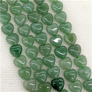 Natural Green Aventurine Heart Beads, approx 10mm [GB21618]