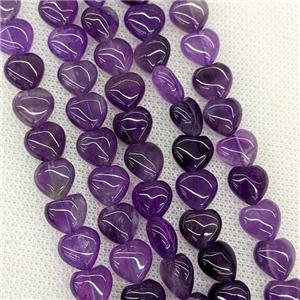 Natural Purple Amethyst Heart Beads, approx 10mm [GB21623]