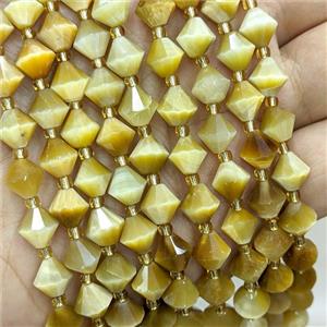 Natural Tiger Eye Stone Bicone Golden Dye, approx 8mm [GB21653]