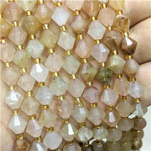 Natural Actinolite Bicone Beads, approx 8mm [GB21658]