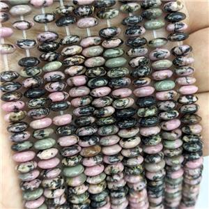 Natural Chinese Rhodonite Beads Smooth Rondelle, approx 3-6mm [GB21718]