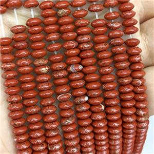 Natural Red Jasper Beads Smooth Rondelle, approx 3-6mm [GB21720]