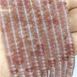 Natural Pink Strawberry Quartz Beads Smooth Rondelle, approx 3-6mm [GB21725]