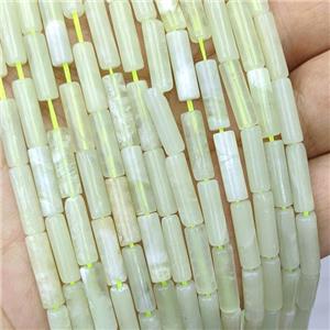 New Mountain Jade Tube Beads, approx 4x13mm [GB21843]