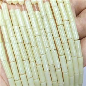 New Mountain Jade Tube Beads, approx 4x13mm [GB21863]