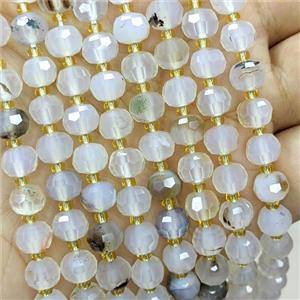 Natural Heihua Agate Beads Faceted Rondelle, approx 6-8mm [GB21917]