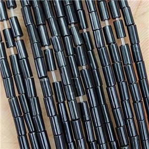 Natural Black Jasper Tube Beads, approx 2x4mm [GB21974]