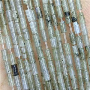 Natural Labradorite Tube Beads, approx 2x4mm [GB21981]