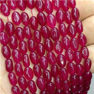 Red Jade Oval Beads Dye, approx 7-10mm [GB21993]