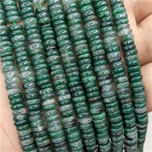Natural Chinese Jadeite Heishi Spacer Beads Green, approx 6mm [GB22025]