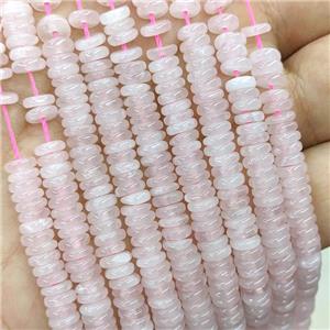 Natural Pink Rose Quartz Heishi Beads, approx 6mm [GB22029]