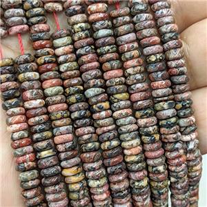 Natural Leopardskin Jasper Heishi Beads Multicolor, approx 6mm [GB22033]