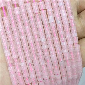 Natural Pink Rose Quartz Heishi Beads, approx 4mm [GB22051]