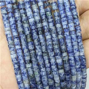 Natural Blue Dalmatian Jasper Heishi Beads, approx 4mm [GB22059]