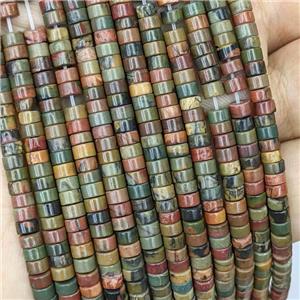 Natural Picasso Jasper Heishi Beads, approx 4mm [GB22081]