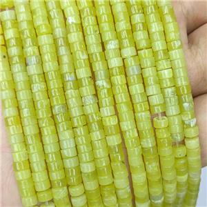 Natural Lemon Jade Heishi Beads Olive, approx 4mm [GB22090]
