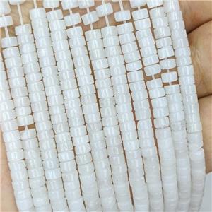 White Jade Heishi Beads, approx 4mm [GB22094]