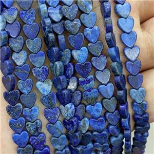 Natural Blue Lapis Lazuli Heart Beads, approx 6mm [GB22135]