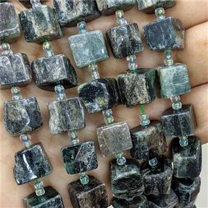Natural Green Kyanite Cube Beads, approx 11-12mm [GB22139]
