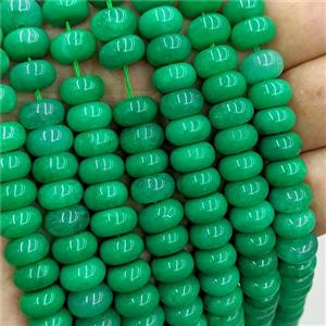 Jade Beads Smooth Rondelle Mint Green Dye, approx 6x10mm [GB22229]