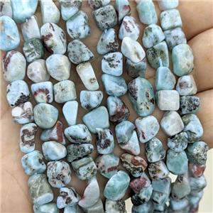 Natural Larimar Chips Beads Blue Freeform, approx 6-9mm [GB22256]