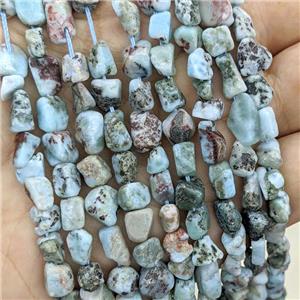 Natural Larimar Chips Beads Blue Freeform C-Grade, approx 5-7mm [GB22259]