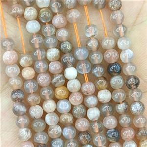 Natural Moonstone Beads Multicolor Smooth Round, approx 4mm [GB22265]