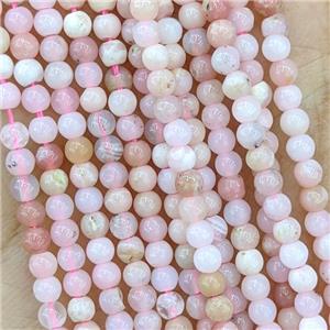 Natural Pink Opal Beads Smooth Round, approx 3mm [GB22269]