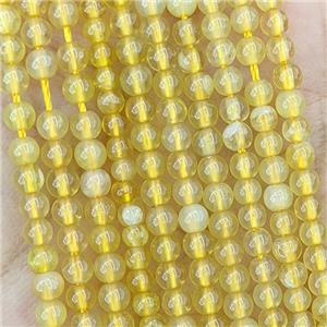 Natural Yellow Opal Beads Smooth Round, approx 3mm [GB22295]