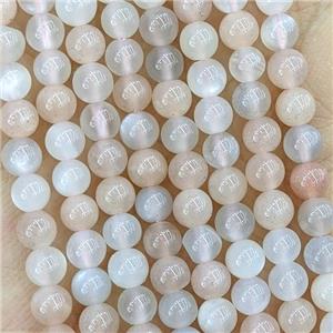 Natural Moonstone Beads Multicolor Smooth Round, approx 4mm [GB22301]