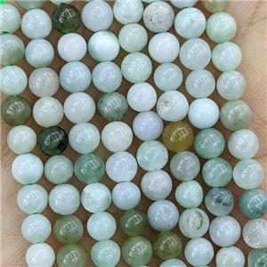 Natural Burmese Jadeite Beads Smooth Round Multicolor, approx 4mm [GB22313]