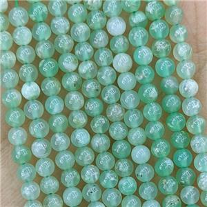 Natural Australian Chrysoprase Beads Green Smooth Round, approx 3mm [GB22315]