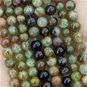 Natural Green Garnet Beads Smooth Round, approx 4mm [GB22316]