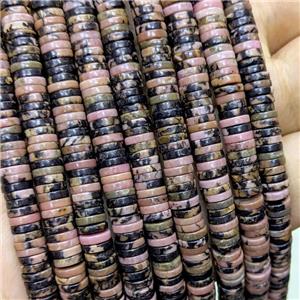 Natural Chinese Rhodonite Heishi Beads Pink, approx 1x6mm [GB22338]