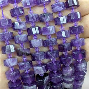 Natural Purple Amethyst Heishi Beads, approx 12mm [GB22349]