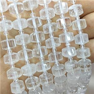 Natural Clear Quartz Heishi Beads, approx 12mm [GB22351]